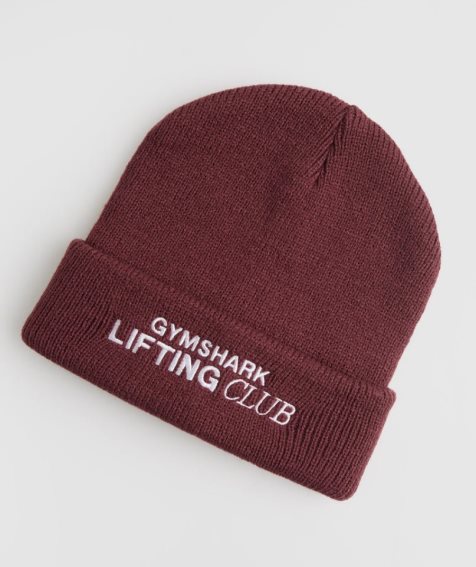 Gymshark Social Club Beanie Burgundy | NZ 8YZBDC